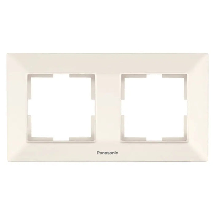 FRAME DOUBLE HORIZONTAL CREAM PANASONIC Arkedia Slim - Ключове и контакти<<<Електроматериали<<<Praktiker&&&Ключове и