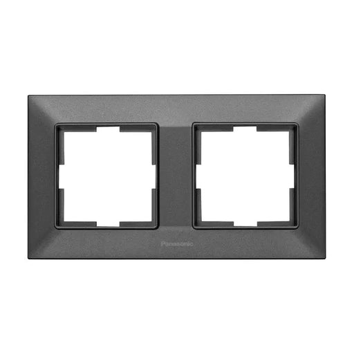 FRAME DOUBLE HORIZONTAL DARK GRAY PANASONIC Arkedia Slim - Ключове и контакти<<<Електроматериали<<<Praktiker&&&Ключове