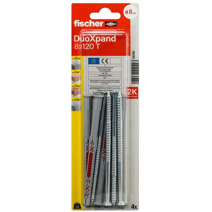 FRAME DOWEL 8X120 TK NV FISCHER DUOXPAND - Комплекти дюбели<<<Дюбели<<<Инструменти и железария<<<Praktiker