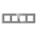 FRAME QUAD GLASS LUXON GRAY - Ключове и контакти<<<Електроматериали<<<Praktiker&&&Ключове и