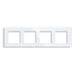 FRAME QUAD GLASS WHITE LUXON - Ключове и контакти<<<Електроматериали<<<Praktiker&&&Ключове и