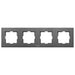 FRAME QUAD HORIZONTAL PANASONIC DARK GRAY KARRE+ - Ключове и контакти<<<Електроматериали<<<Praktiker&&&Ключове и