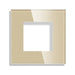 FRAME SINGLE GLASS GOLD LUXON - Ключове и контакти<<<Електроматериали<<<Praktiker&&&Ключове и