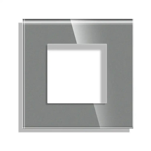 FRAME SINGLE GLASS LUXON GRAY - Ключове и контакти<<<Електроматериали<<<Praktiker&&&Ключове и