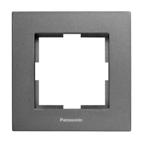 FRAME SINGLE PANASONIC KARRE+ DARK GRAY - Ключове и контакти<<<Електроматериали<<<Praktiker&&&Ключове и