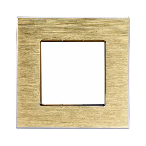 FRAME SINGLE SOLID ALUMINUM GOLD LUXON - Ключове и контакти<<<Електроматериали<<<Praktiker&&&Ключове и