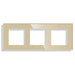 FRAME TRIPLE GLASS GOLD LUXON - Ключове и контакти<<<Електроматериали<<<Praktiker&&&Ключове и