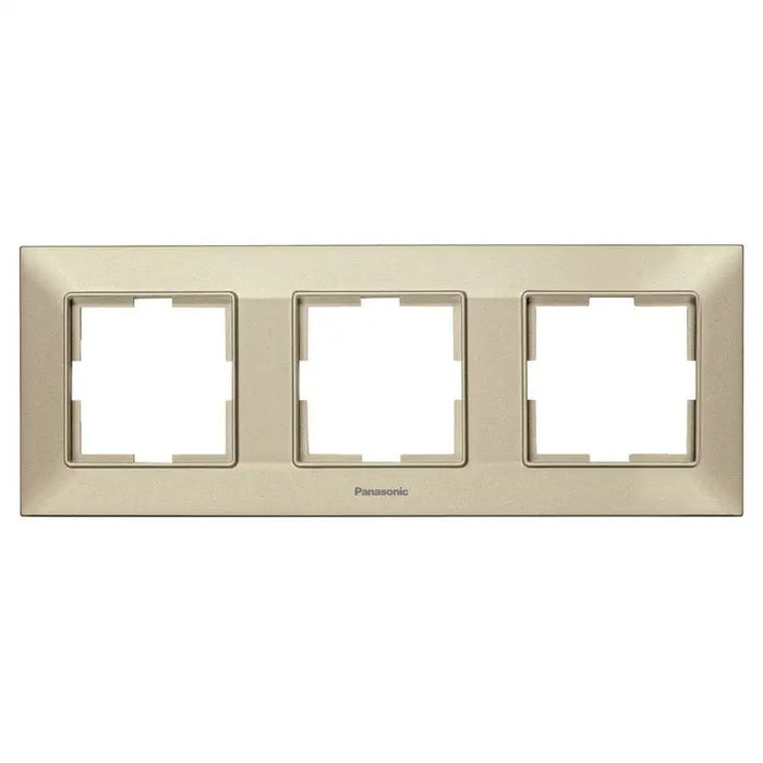 FRAME TRIPLE HORIZONTAL BRONZE PANASONIC Arkedia Slim - Ключове и контакти<<<Електроматериали<<<Praktiker&&&Ключове и