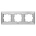 FRAME TRIPLE HORIZONTAL LIGHT GRAY PANASONIC Arkedia Slim - Ключове и контакти<<<Електроматериали<<<Praktiker&&&Ключове