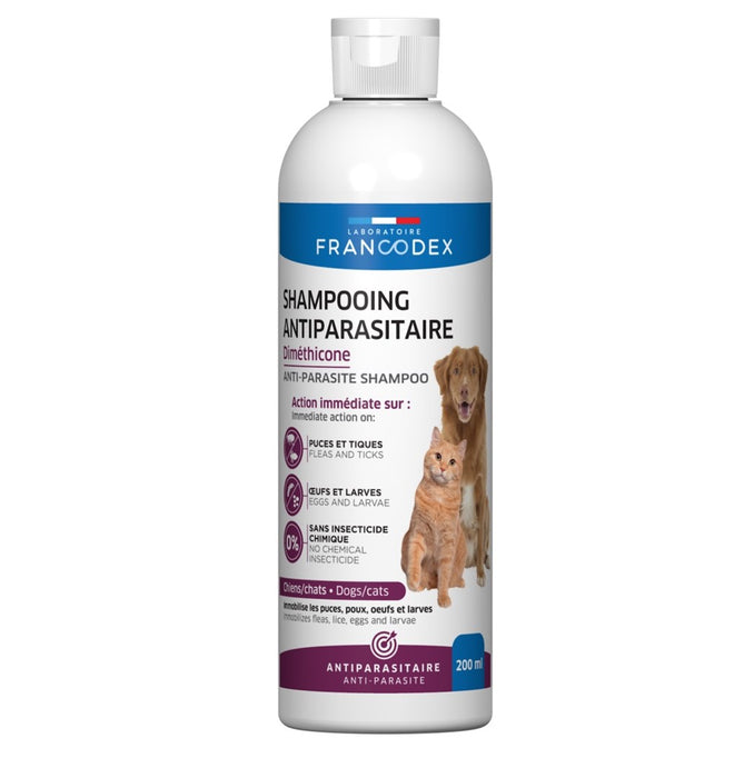 FRANCODEX Antiparasitic shampoo with dimethicone - shampoo for dog and cat – 200ml