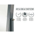 Free standing mirror Gift Decor Grey Cloth Crystal MDF MDF Wood 36 x 140 x 36,5 cm Rectangular Jewellery Stand