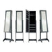 Free standing mirror Gift Decor Grey Cloth Crystal MDF MDF Wood 36 x 140 x 36,5 cm Rectangular Jewellery Stand