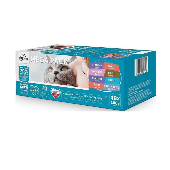FRENDI Pieces of fish in a delicate sauce - wet cat food - 48x100g