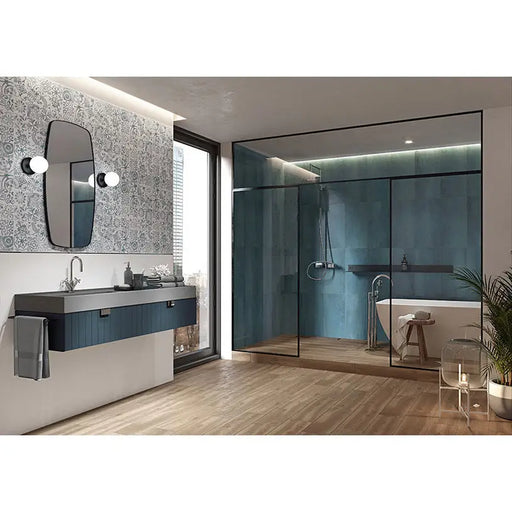 FRIEZ CERSANIT METAL SILVER BORDER MATT 1X60 - Стенни плочки и декорация<<<Плочки и лайстни<<<Баня<<<Praktiker&&&Стенни