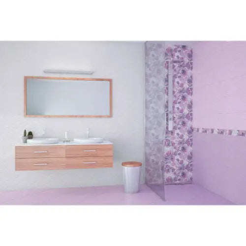 FRIEZ KAI ISOLA TULIP PURPLE 5X50 CM - Стенни плочки и декорация<<<Плочки и лайстни<<<Баня<<<Praktiker&&&Стенни плочки