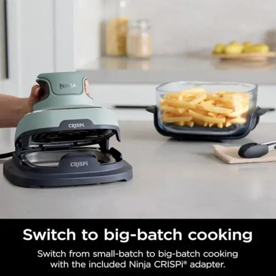 Fryer NINJA Crispi 4-in-1 Portable Glass Air Fryer FN101EUSG 3.8 l Sage Green - Здравословно хранене<<<Малки