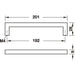 FURNITURE HANDLE CHROME MAT 192 MM HAEFELE - Мебелни дръжки и закачалки<<<Обков<<<Инструменти и