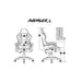 Fury Gaming Chair Avenger L Black-White - Геймърски столове<<<FURY компютърна периферия<<<FURY<<<PolyComp&&&Геймърски