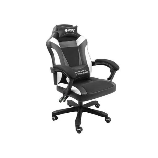 Fury Gaming Chair Avenger M+ Black-White - Геймърски столове<<<FURY компютърна периферия<<<FURY<<<PolyComp&&&Геймърски