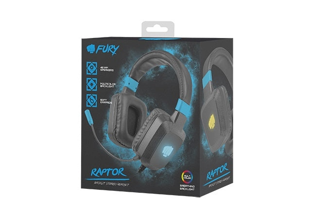 Fury Gaming Headset Raptor - Слушалки<<<FURY компютърна периферия<<<FURY<<<PolyComp&&&Слушалки<<<Периферии<<<Лаптопи