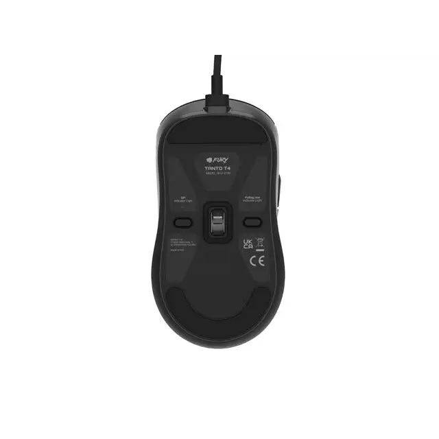 Fury Gaming Mouse Tanto T4 12000DPI Optical With Software RGB Backlight Black - Мишки<<<FURY компютърна