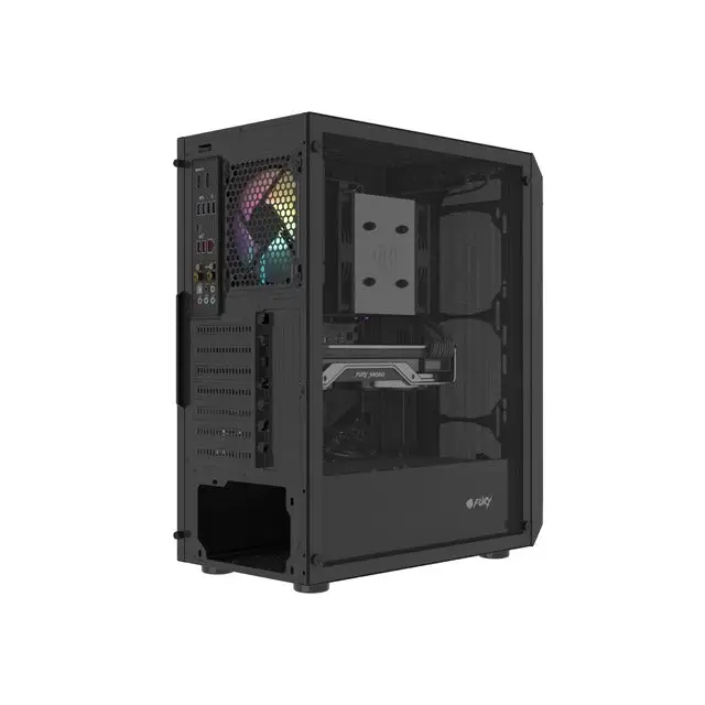 Fury PC Case Shobo SH4 RGB Midi Tower Window Black - Кутии за компютър<<<FURY компютърна