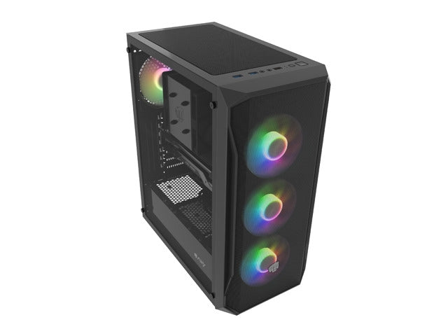 Fury PC Case Shobo SH4F RGB Midi Tower Window Black - Кутии за компютър<<<FURY компютърна