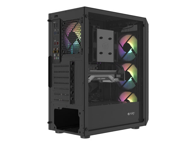 Fury PC Case Shobo SH4F RGB Midi Tower, Window, Black