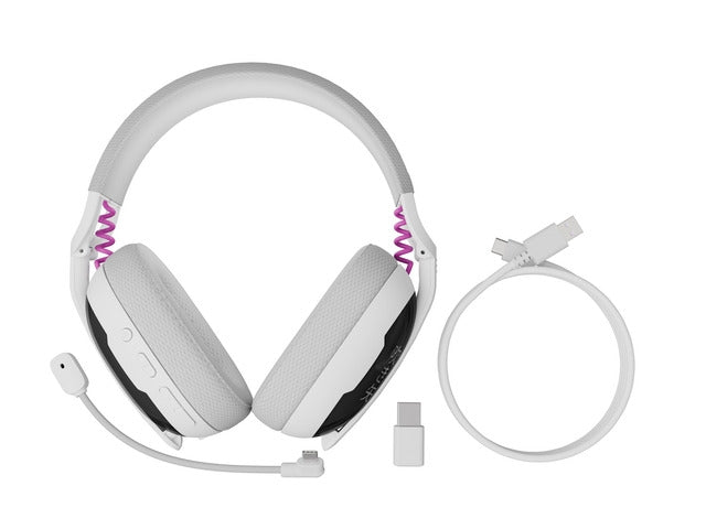 Fury Gaming Headset, Fukiya F6, Wireless With Microphone, White