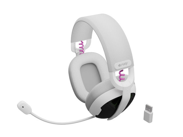 Fury Gaming Headset, Fukiya F6, Wireless With Microphone, White
