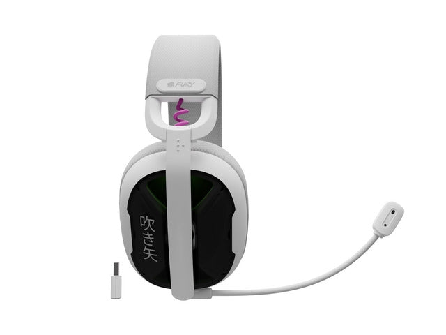 Fury Gaming Headset, Fukiya F6, Wireless With Microphone, White