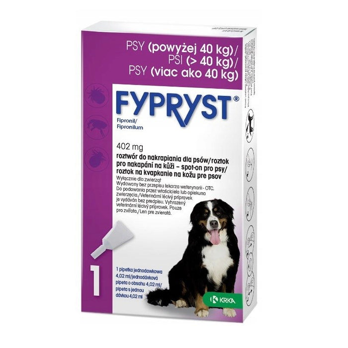 FYPRYST 402mg XL (40-60kg) - drops against fleas and ticks for dogs – 1x4,02ml