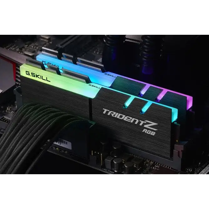 G.Skill Trident Z RGB (For AMD) F4-3200C16D-32GTZRX memory module 32 GB DDR4 3200 MHz - DIMM (DDR IV)PAM-DR4<<<Memory