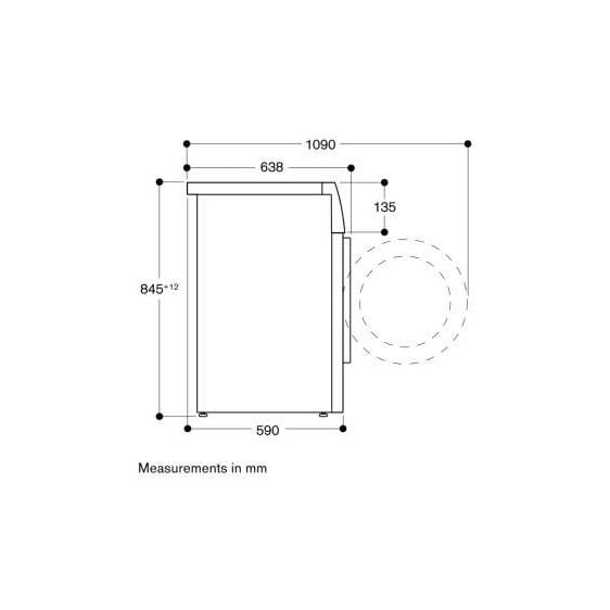 Washing machine GAGGENAU WM260165, 10 kg, i-Dos, 1600 rpm.