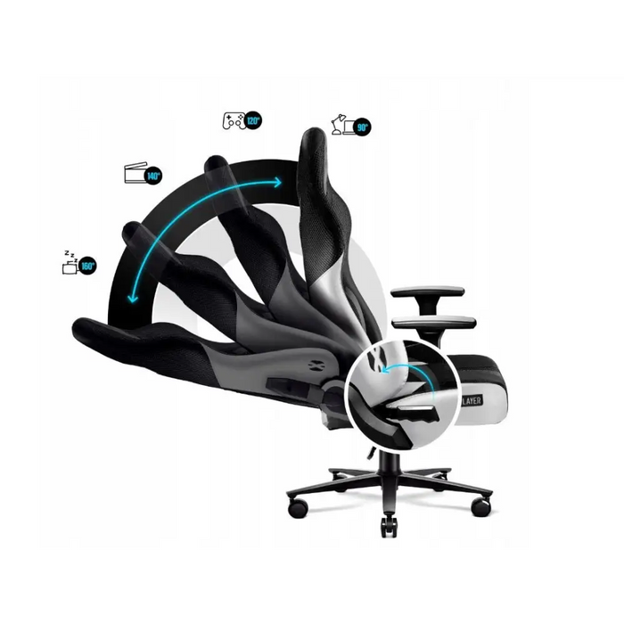 Gaming Chair Diablo Chairs DiabloX-PLAYER 2.0 White Black - Gaming armchairsGAM-FOT<<<PC