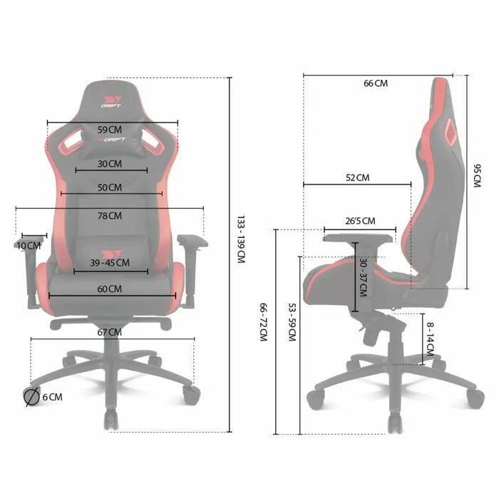 Gaming Chair DRIFT DR600BK Black - Компютър Игри<<<Компютри| Електроника<<<BigBuy&&&Аксесоари за Игри<<<Компютър