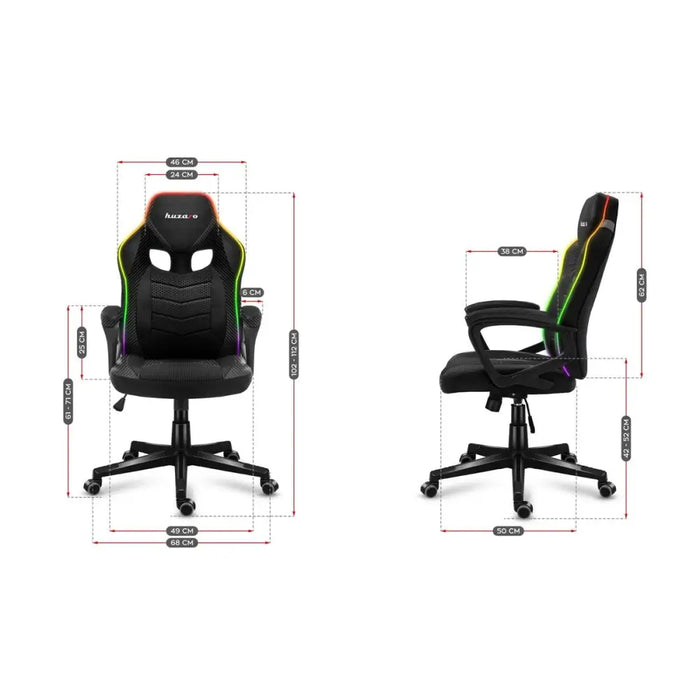 Gaming Chair Huzaro HZ-Force 2.5 RGB Mesh Black Grey - Аксесоари за Игри<<<Компютър Игри<<<Компютри|