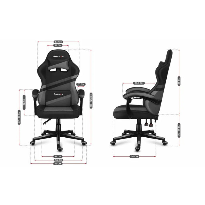 Gaming Chair Huzaro HZ-Force 4.4 Grey Mesh Grey - Аксесоари за Игри<<<Компютър Игри<<<Компютри|