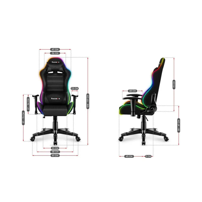 Gaming Chair Huzaro HZ-Ranger 6.0 RGB Black - Аксесоари за Игри<<<Компютър Игри<<<Компютри|