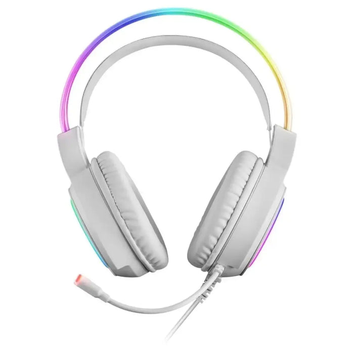 Gaming Earpiece with Microphone Mars Gaming MHRGBW White - Електроника Периферни и резервни части<<<Компютри|