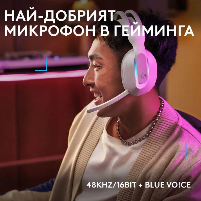 Gaming headset Logitech G522 Lightspeed Wireless RGB Microphone White - Gaming