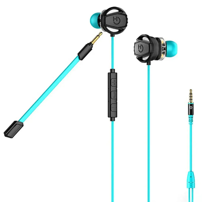 Gaming Headset with Microphone Hiditec GHE010002 (3.5 mm) Black Blue - Компютър Игри<<<Компютри|