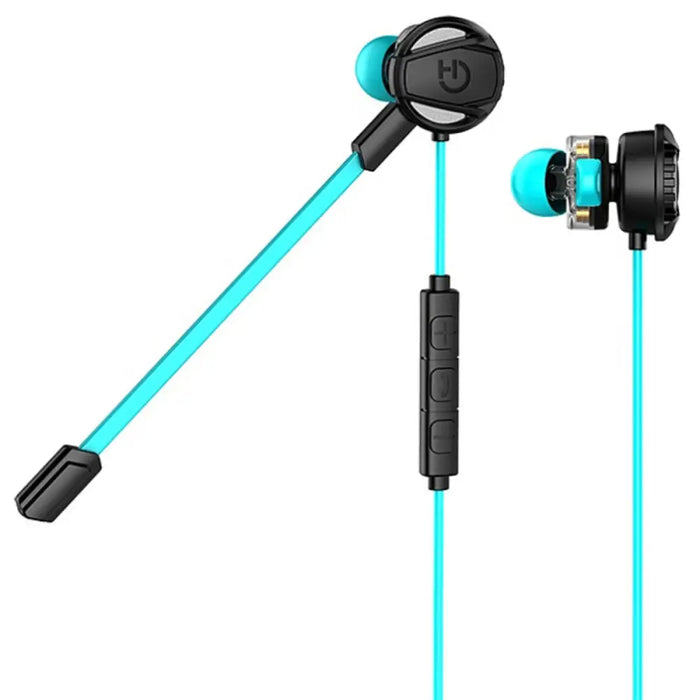 Gaming Headset with Microphone Hiditec GHE010002 (3.5 mm) Black Blue - Компютър Игри<<<Компютри|