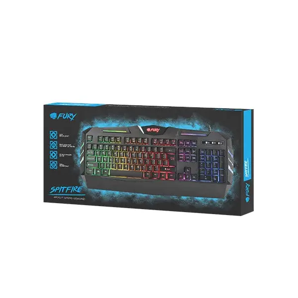 Gaming Keyboard FURY SPITFIRE BACKLIGHT NFU-0868 - Клавиатури<<<FURY компютърна