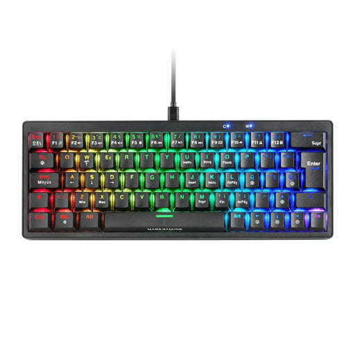 Gaming Keyboard Mars Gaming MKMINIPROBRES Black Qwerty US - Компютър Игри<<<Компютри| Електроника<<<BigBuy&&&Gaming