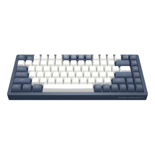 Gaming mechanical keyboard Dark Project KD83A Ivory/Navy Blue RGB 75% - G3MS Sapphire Switches PBT - Геймърски