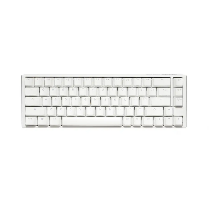 Gaming Mechanical Keyboard Ducky One 3 Pure White SF 65% Hotswap Cherry MX Clear RGB PBT Keycaps - Геймърски