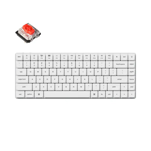 Gaming mechanical keyboard Keychron K3 Pro White QMK/VIA - Red Switch - Геймърски клавиатури<<<Геймърска