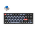 Gaming Mechanical Keyboard Keychron V3 TKL Knob QMK Frosted Black Translucent Keychron K Pro Blue Switch RGB Backlight