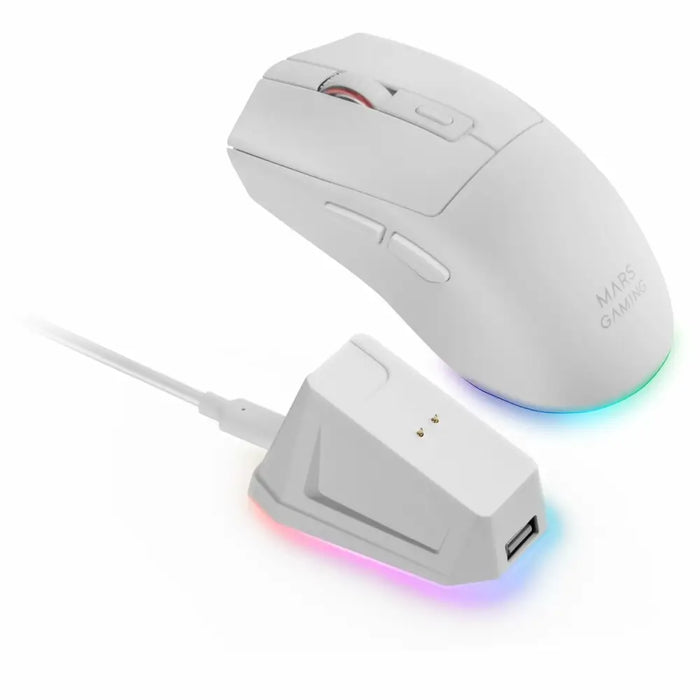 Gaming Mouse Mars Gaming MMT3W White - Компютър Игри<<<Компютри| Електроника<<<BigBuy&&&Гейминг Мишка и Подложка за